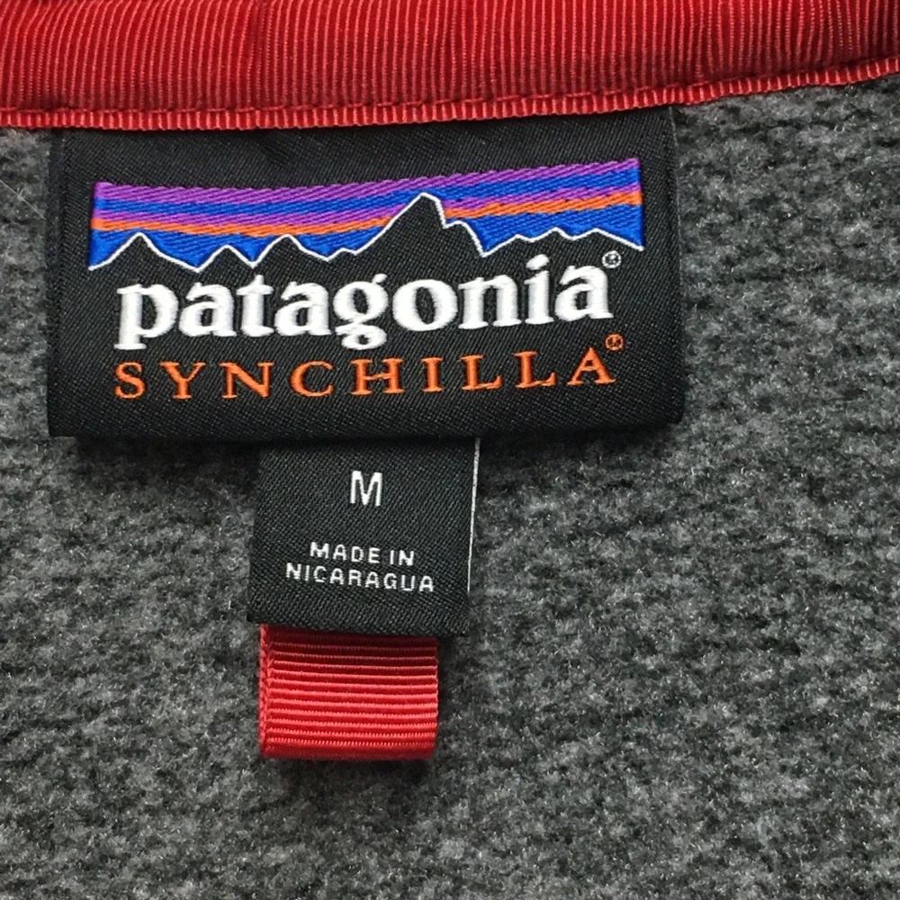 Patagonia Synchilla Fleece Pullover Sweatshirt Men’s Medium Nickel Clement Blue